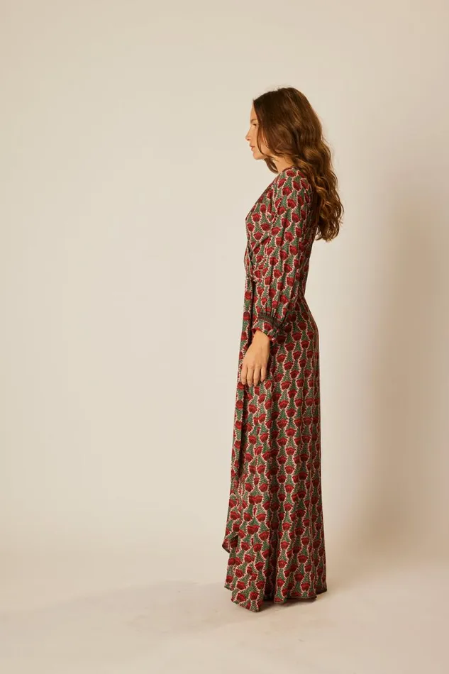 Dresses Shop Natalie Martin KATE LONG SLEEVE MAXI Tulip Venetian Red