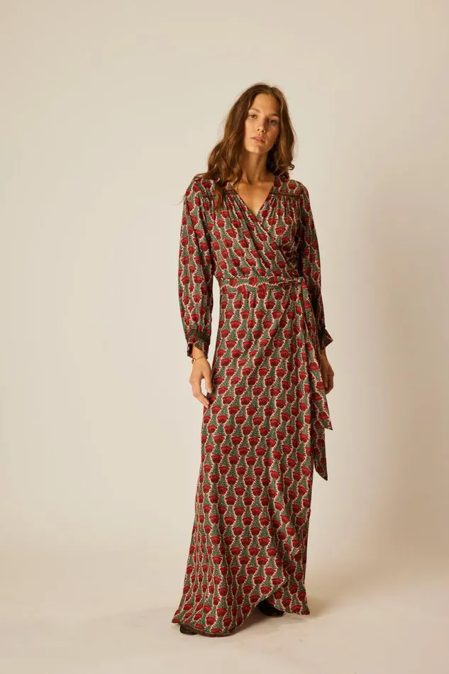 Dresses Shop Natalie Martin KATE LONG SLEEVE MAXI Tulip Venetian Red