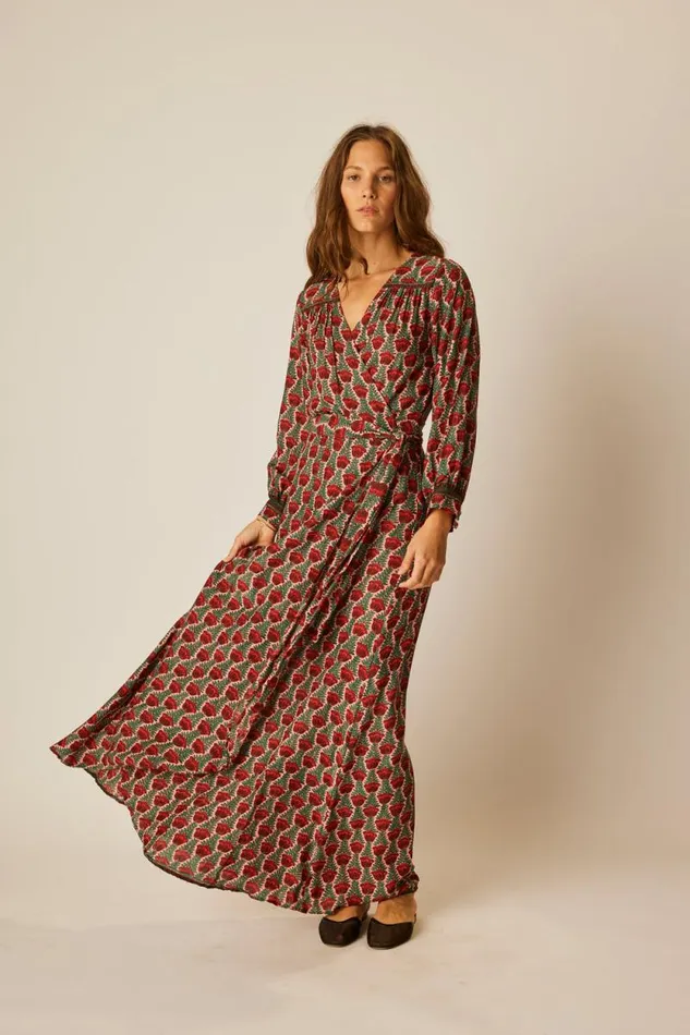 Dresses Shop Natalie Martin KATE LONG SLEEVE MAXI Tulip Venetian Red