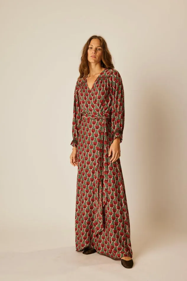 Dresses Shop Natalie Martin KATE LONG SLEEVE MAXI Tulip Venetian Red