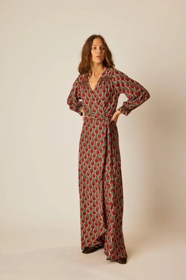 Dresses Shop Natalie Martin KATE LONG SLEEVE MAXI Tulip Venetian Red