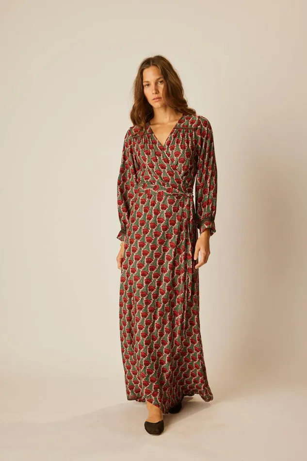Dresses Shop Natalie Martin KATE LONG SLEEVE MAXI Tulip Venetian Red