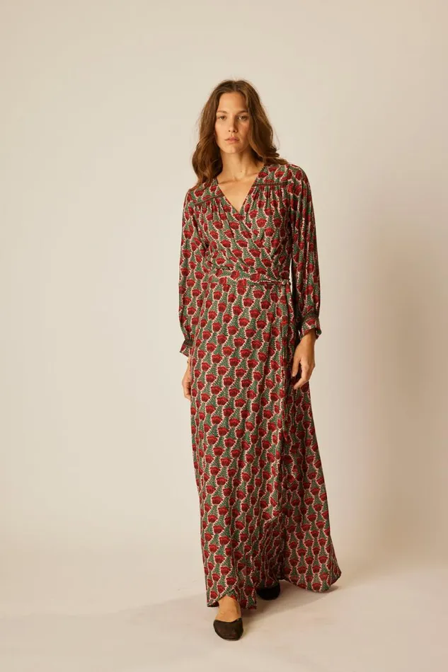Dresses Shop Natalie Martin KATE LONG SLEEVE MAXI Tulip Venetian Red