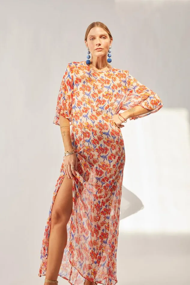 Dresses Shop Natalie Martin LILY DRESS Chiffon Watercolor Clem
