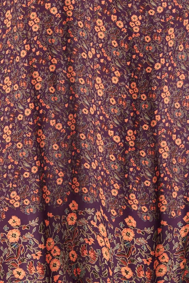 Dresses Shop Natalie Martin VIVI DRESS Petite Fleur Aubergine