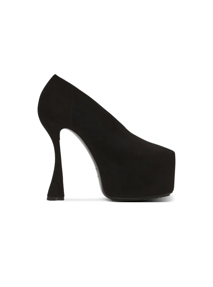 Eden Platform Pumps In Suede Black Women Balmain High Heels and Pumps