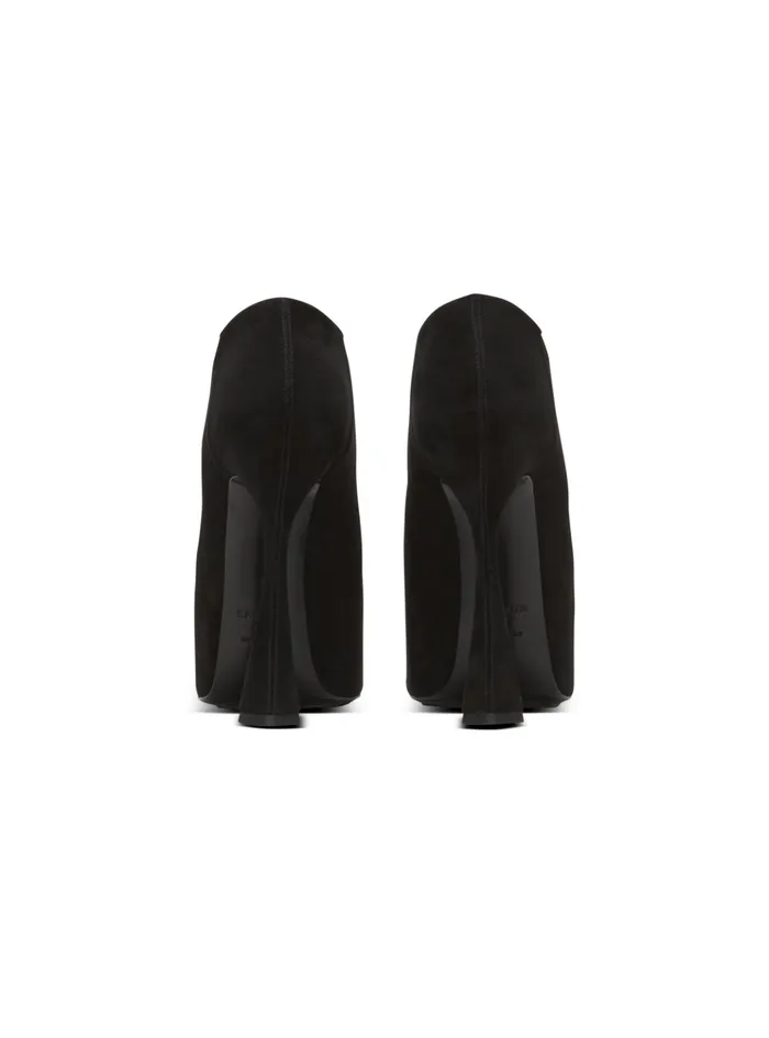 Eden Platform Pumps In Suede Black Women Balmain High Heels and Pumps