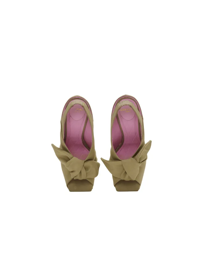 Eden Platform Sandals In Cotton Beige Women Balmain High Heels and Pumps