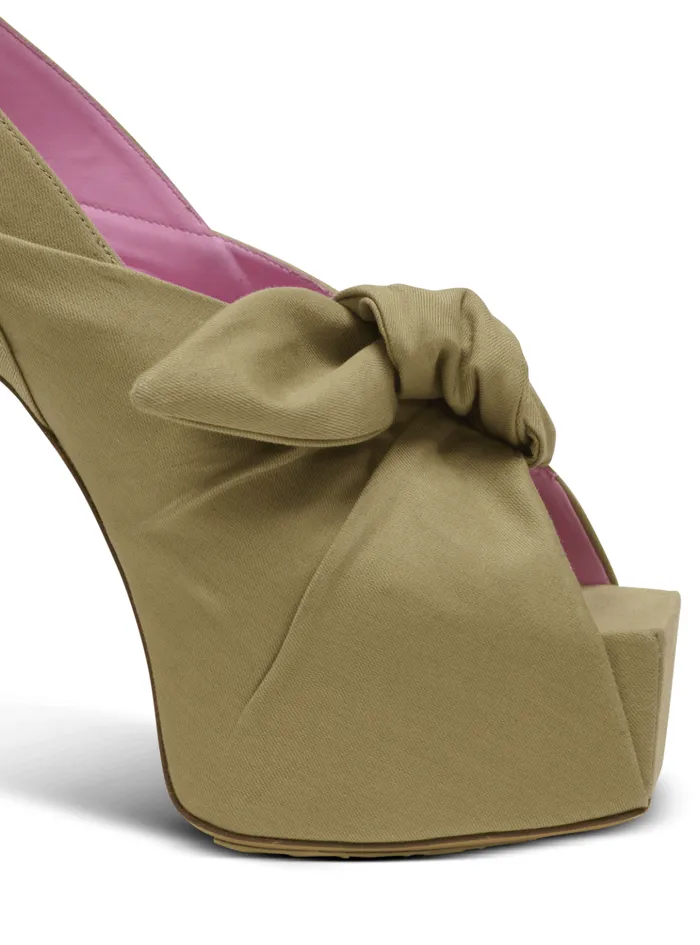 Eden Platform Sandals In Cotton Beige Women Balmain High Heels and Pumps