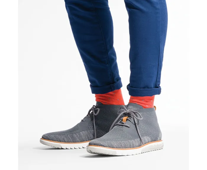 Expert Chukka Knit Dark Grey Multi Knit 8211 Orange Outsole Men Boots Hush Puppies Expert Chukka Knit Dark Grey Multi Knit 8211 Orange Outsole Men Boots Hush Puppies