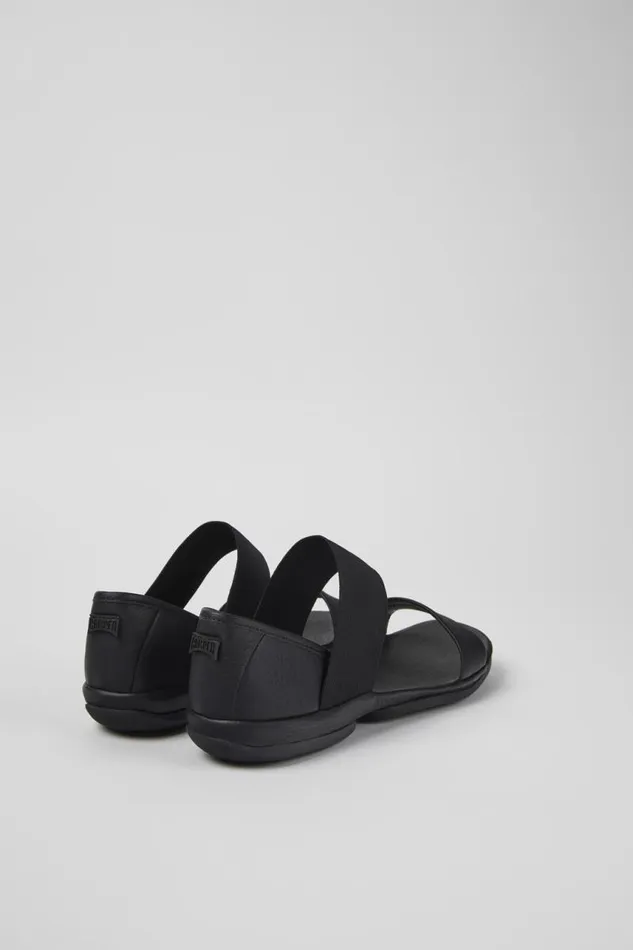 Flat Shoes Women Camper Right Black Leather Sandal Flat Shoes Women Camper Right Black Leather Sandal