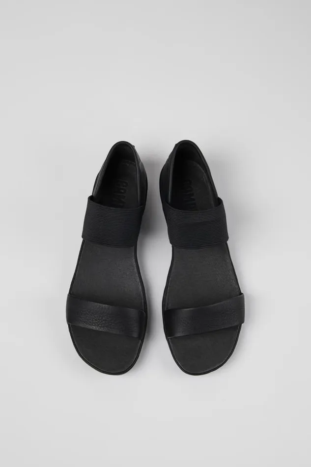Flat Shoes Women Camper Right Black Leather Sandal Flat Shoes Women Camper Right Black Leather Sandal