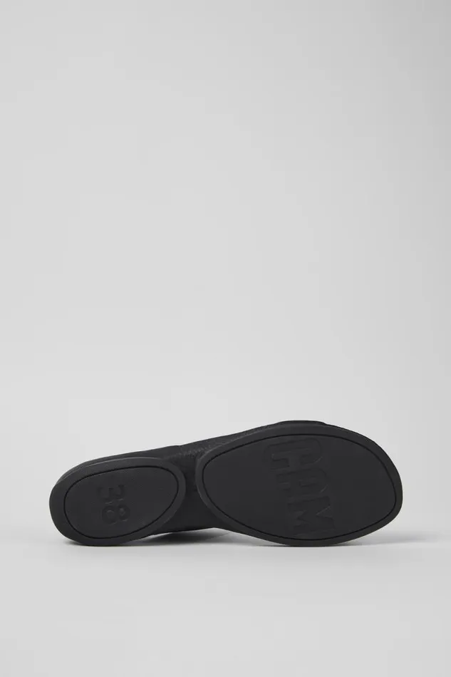 Flat Shoes Women Camper Right Black Leather Sandal Flat Shoes Women Camper Right Black Leather Sandal