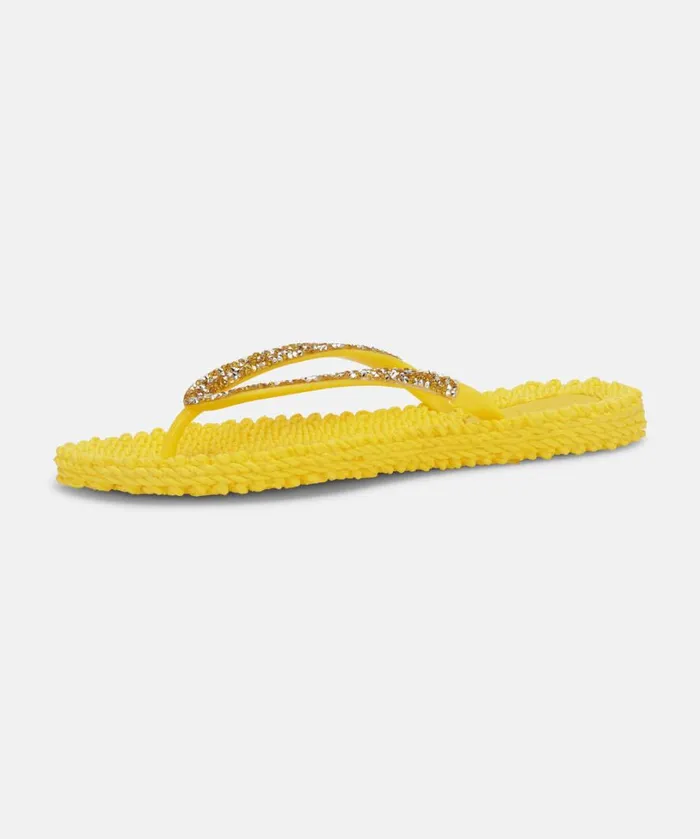 Flip Flop With Glitter 8211 Yellow Shoes Ilse Jacobsen Flip Flops