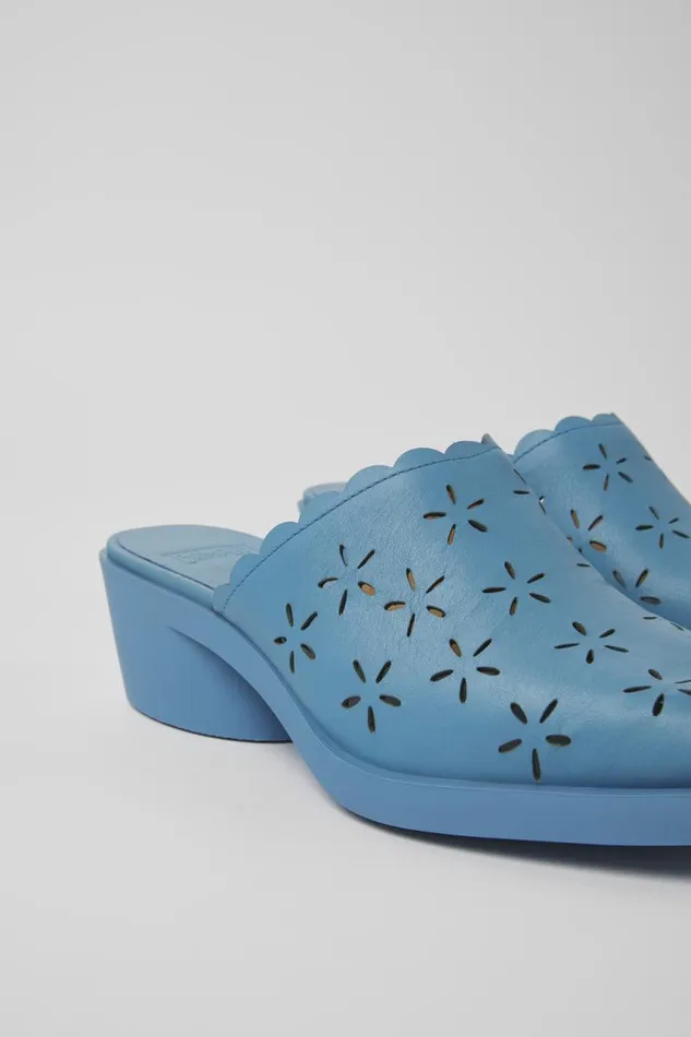 Formal Shoes Women Camper Bonnie Blue Leather Mules