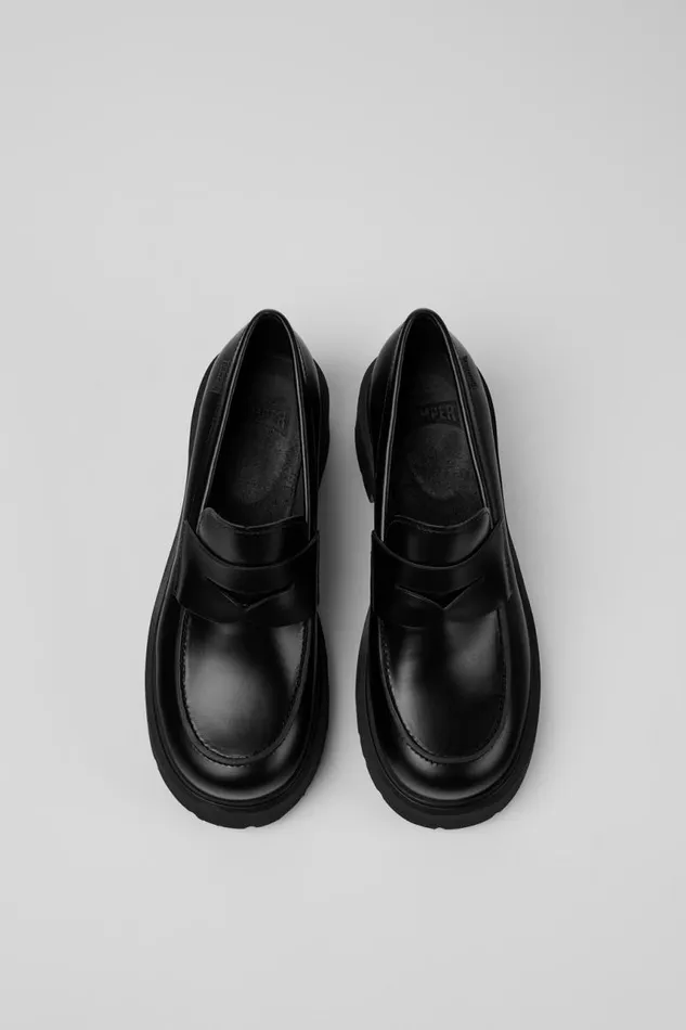 Formal Shoes Women Camper Milah Black Leather Moccasin Ballerinas Formal Shoes Women Camper Milah Black Leather Moccasin Ballerinas