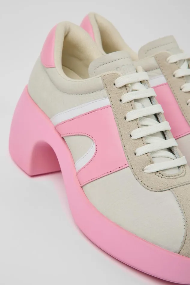 Formal Shoes Women Camper Thelma White LeatherNubuck Shoe