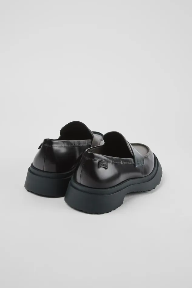 Formal Shoes Women Camper Twins Black And Gray Leather Loafers Formal Shoes Women Camper Twins Black And Gray Leather Loafers