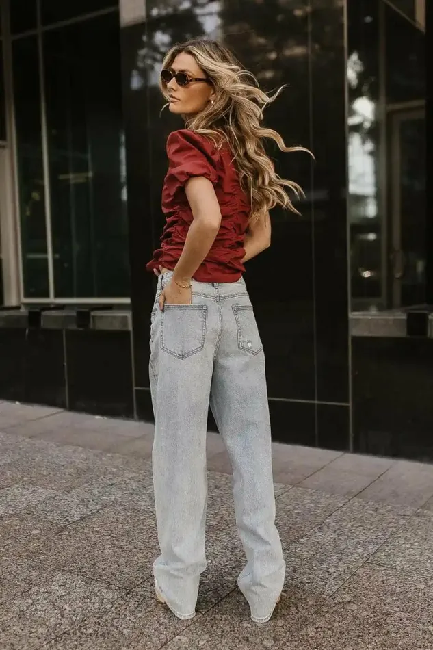 Frankie Ruched Top In Rust 8211 FINAL SALE Rust Women Bohme Tops