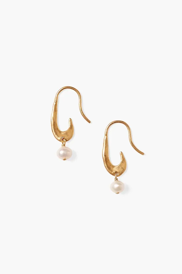 Gala Crescent Pearl Earrings Mini Gold Women Chan Luu Earrings