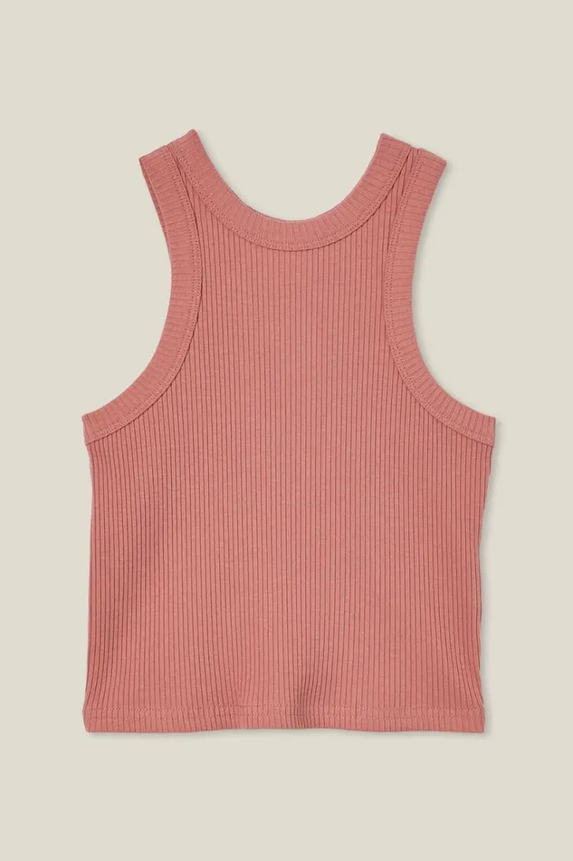 Girls 214 Tops and TShirts Cotton On Eleanor Tank Clay Pigeon Rib
