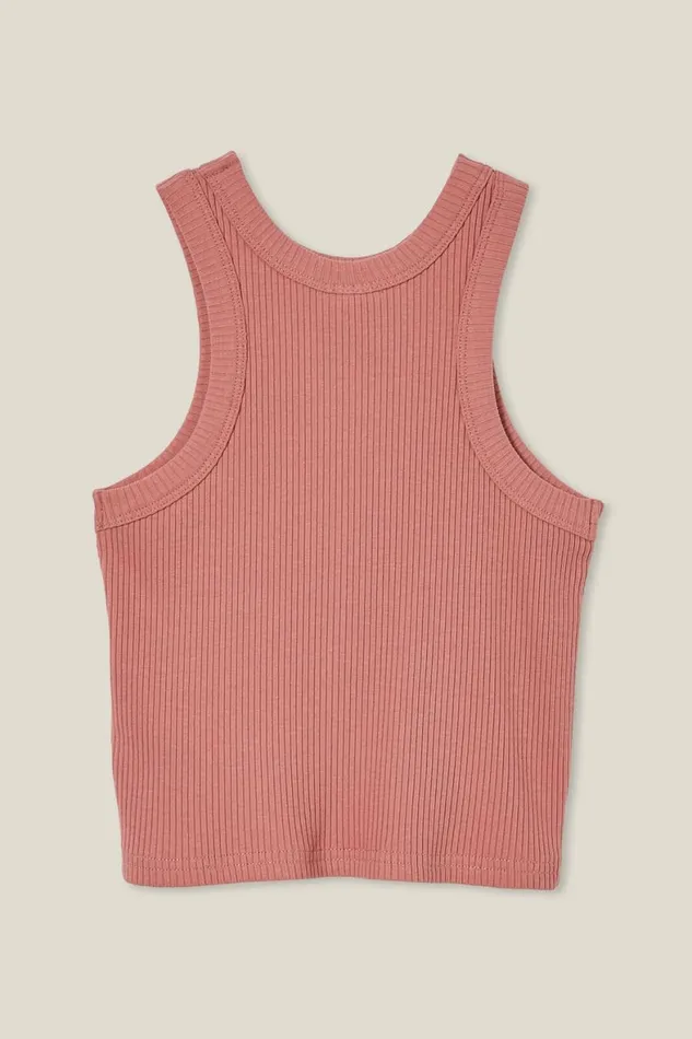 Girls 214 Tops and TShirts Cotton On Eleanor Tank Clay Pigeon Rib