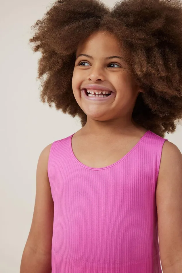 Girls 214 Tops and TShirts Cotton On Imani Seamfree Top Raspberry Pink