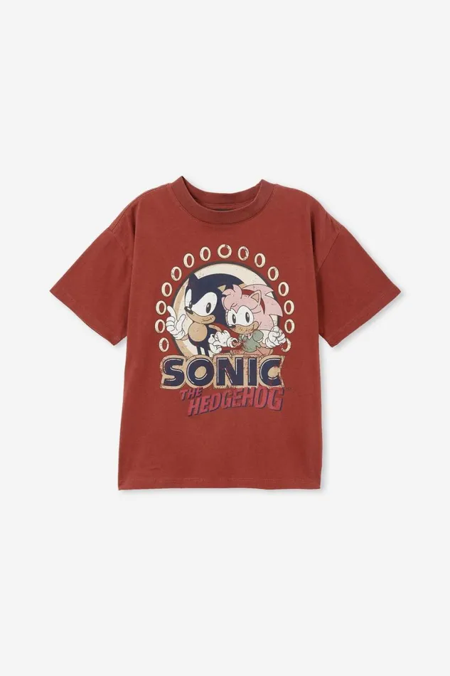 Girls 214 Tops and TShirts Cotton On License Drop Shoulder Short Sleeve Tee Lcn Son Sonichenna