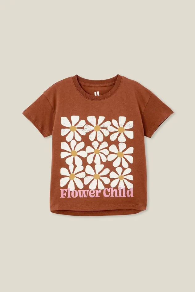 Girls 214 Tops and TShirts Cotton On Poppy Short Sleeve Print Tee Hennaflower Child