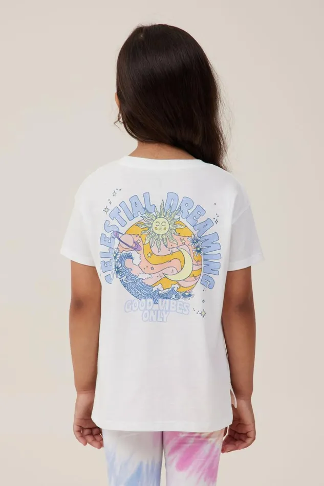 Girls 214 Tops and TShirts Cotton On Poppy Short Sleeve Print Tee Vanillacelestial Dreamer