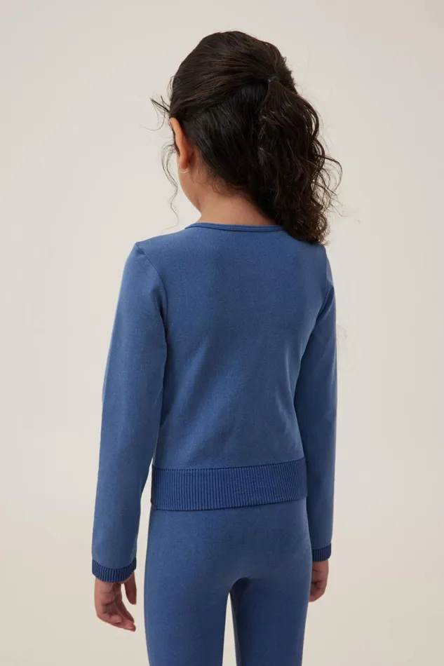 Girls 214 Tops and TShirts Cotton On Summer Long Sleeve Top In The Navy Wash