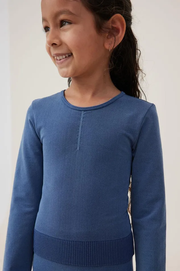 Girls 214 Tops and TShirts Cotton On Summer Long Sleeve Top In The Navy Wash