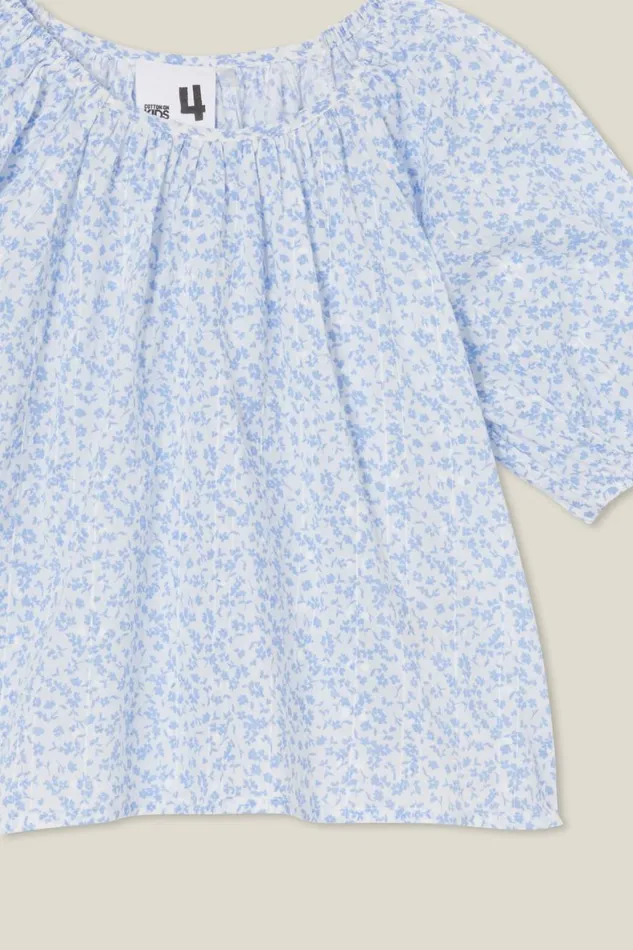Girls 214 Tops and TShirts Cotton On Willow Short Sleeve Top Vanillaclara Ditsy