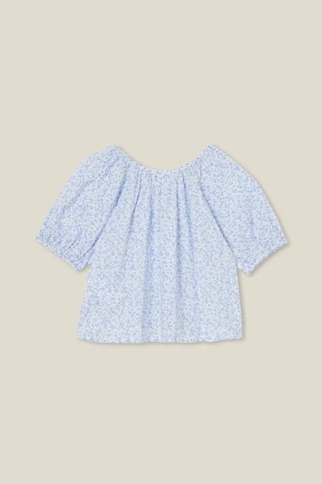 Girls 214 Tops and TShirts Cotton On Willow Short Sleeve Top Vanillaclara Ditsy