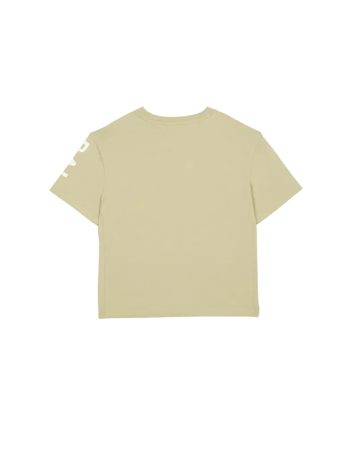 Golden Tshirt Green Kids Balmain