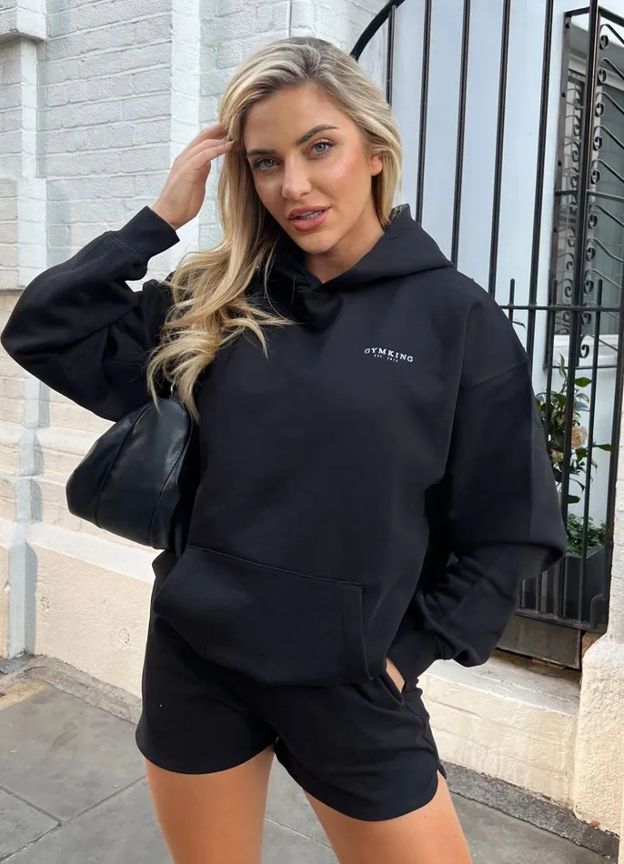 Gym King CoOrds Women Established Relaxed Fit Hood 8211 BlackWhite