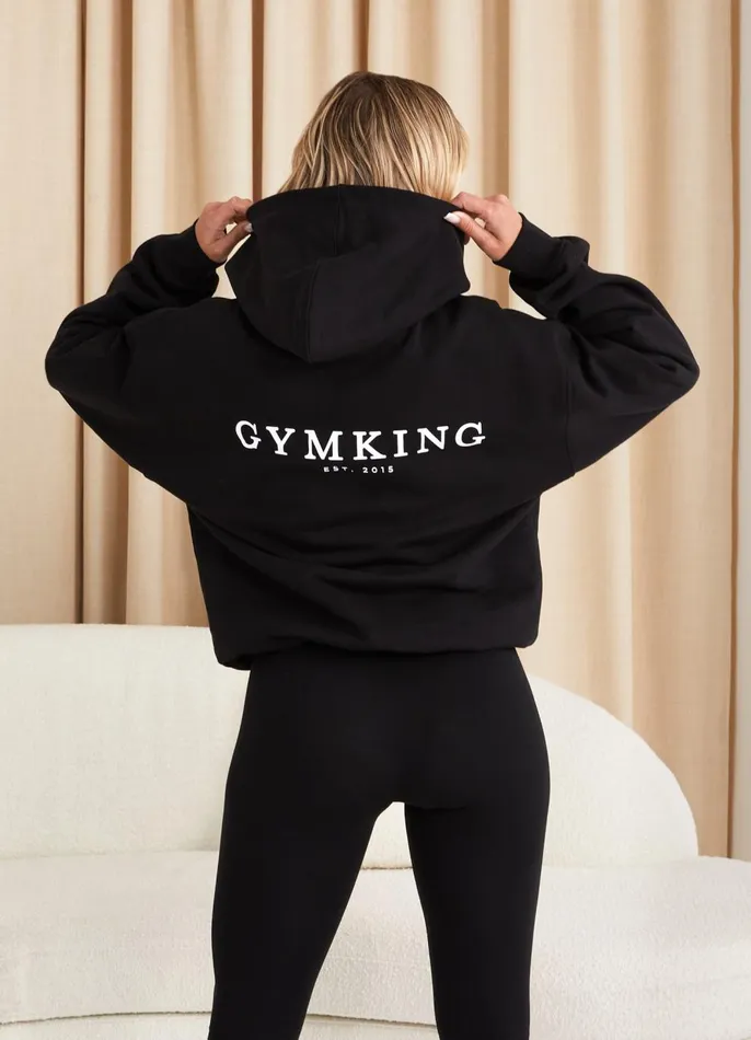 Gym King CoOrds Women Established Relaxed Fit Hood 8211 BlackWhite