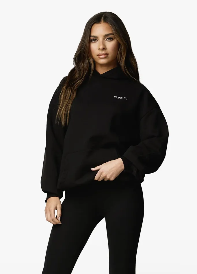 Gym King CoOrds Women Established Relaxed Fit Hood 8211 BlackWhite