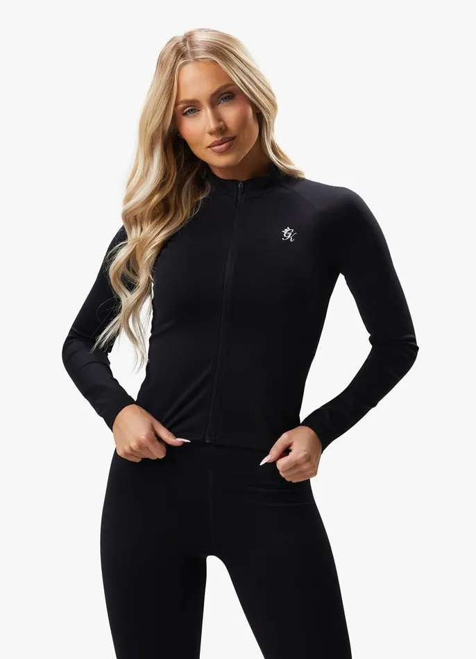Gym King Gymwear Women 365 Full Zip Funnel 8211 Black