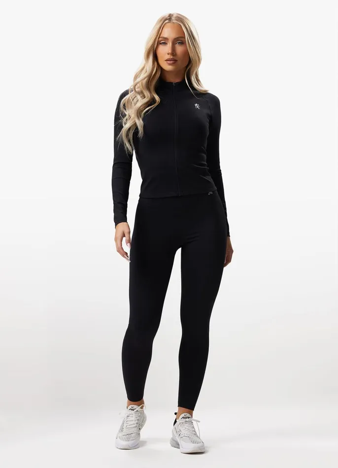 Gym King Gymwear Women 365 Full Zip Funnel 8211 Black