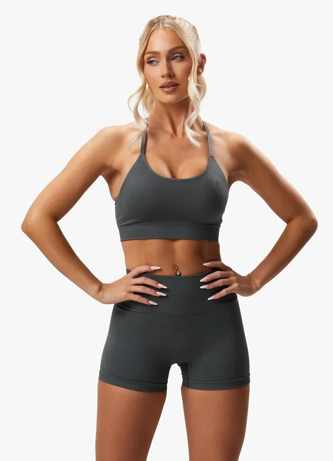 Gym King Sports Bras Women Sculpt Seamless Bra 8211 Green Smoke