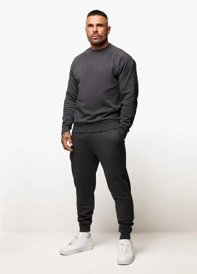Gym King Sweatshirts and Hoodies Men Eclipse Embossed Sweatshirt 8211 Pewter