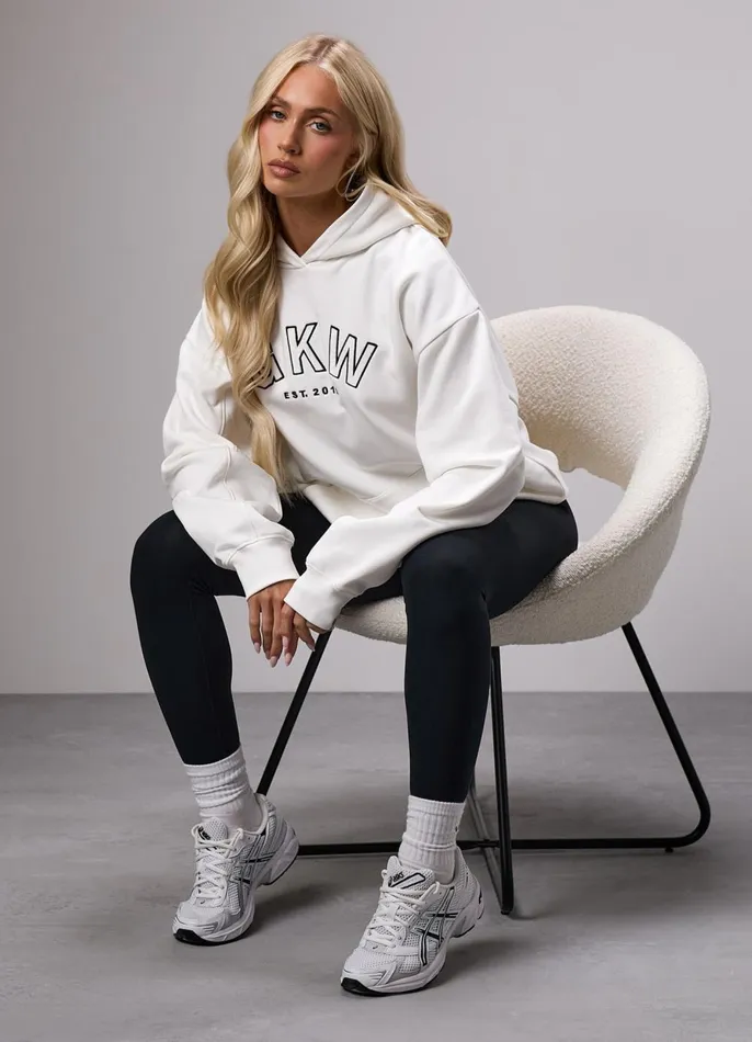 Gym King Sweatshirts and Hoodies Women GKW Sports Luxe Hoodie 8211 Cream
