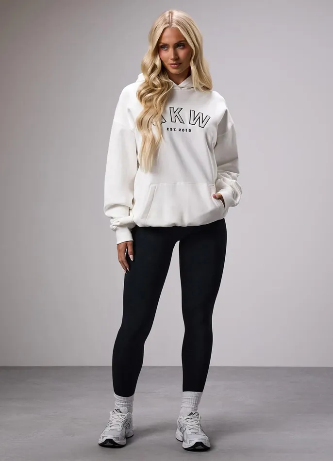 Gym King Sweatshirts and Hoodies Women GKW Sports Luxe Hoodie 8211 Cream