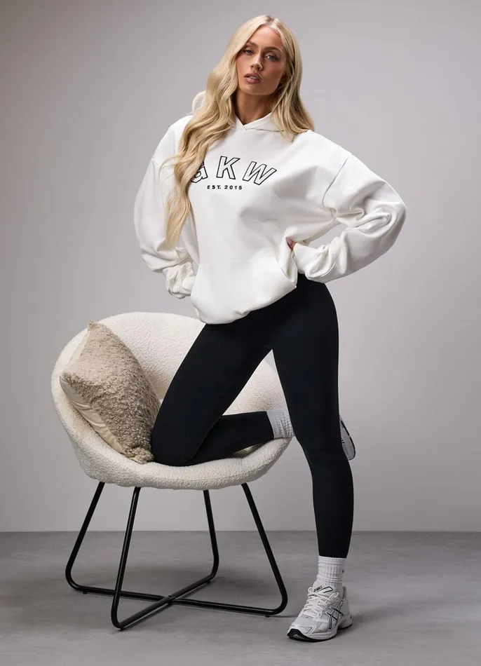 Gym King Sweatshirts and Hoodies Women GKW Sports Luxe Hoodie 8211 Cream