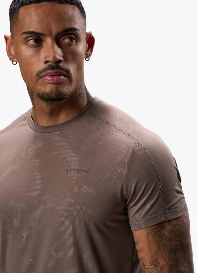 Gym King TShirts Men Debossed Camo Tee 8211 Iron