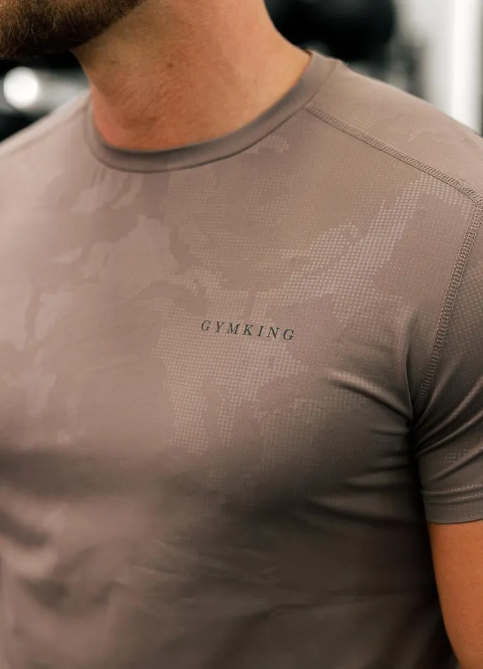 Gym King TShirts Men Debossed Camo Tee 8211 Iron