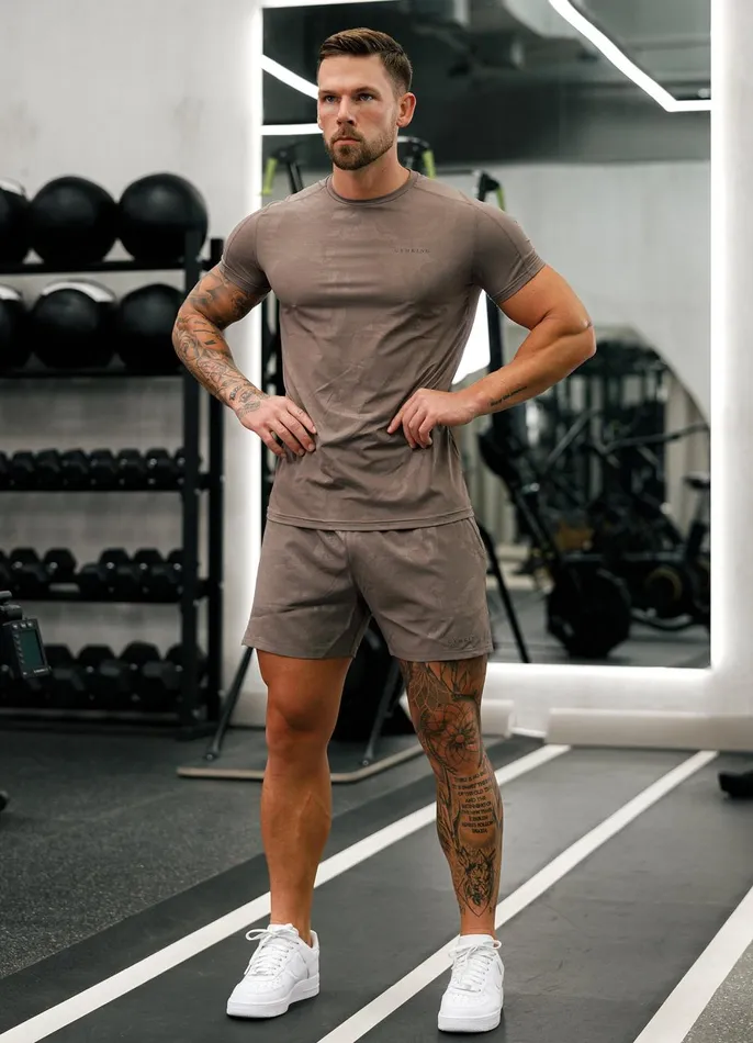 Gym King TShirts Men Debossed Camo Tee 8211 Iron