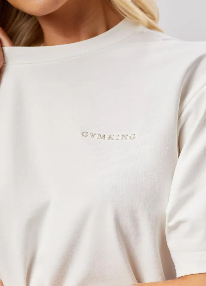 Gym King Tops and TShirts Women 365 Boyfriend Jersey Tee 8211 Cream