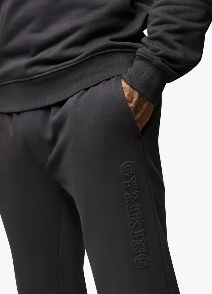 Gym King Tracksuit Bottoms Men Eclipse Embossed Jogger 8211 Pewter